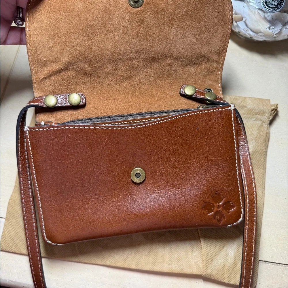 Patricia Nash Crossbody Bag Tori Tan Leather Heritage Collection Organizer Small - Picture 2 of 4